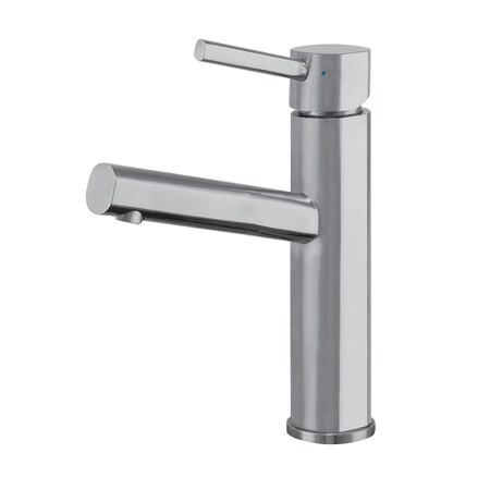 Whitehaus Lead-Free Solid SS Sgl Lever Elevated Lavatory Faucet , Brushed SS WHS1206-SB-BSS